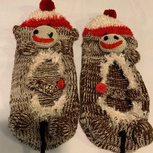 Sock monkey slipper socks!
